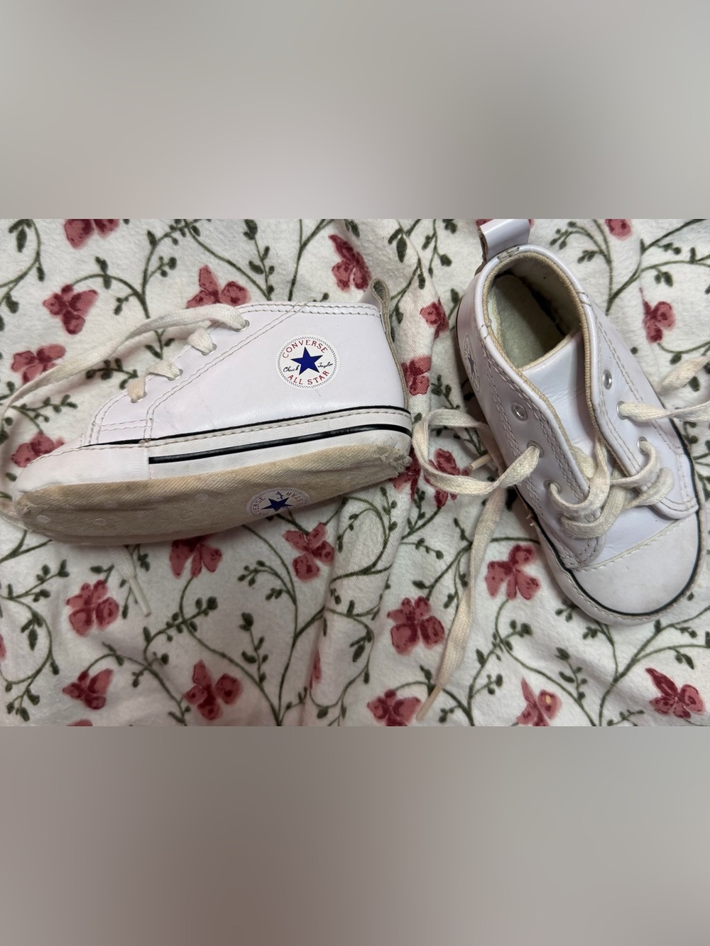 Converse Baby Infant Sneakers with Navy Star Logo